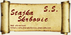 Stajka Škrbović vizit kartica
